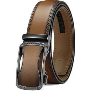 image:imageCHAOREN Mens Belt Leather Ratchet Belt  Customizable Fit Effortless Style 35mmTawny