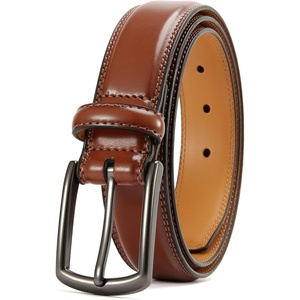 image:imageCHAOREN Mens Belts Leather Gift for Men  Ideal Match for Mens Dress ShoesBrown