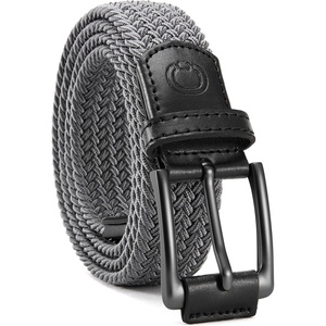 image:imageCHAOREN Mens Stretch Belt  1 38 Elastic Braided Golf Belt for Men  Stretchy Web Fit Summer Casual JeansGrey
