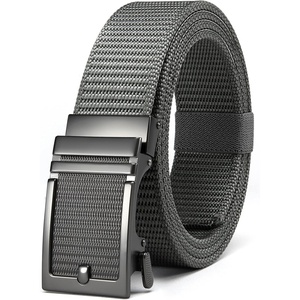 image:imageYOETEY Ratchet Tactical Belt for Men  15 Military Nylon Web Belts for Heavy Duty Work  Slide Buckle Fit PantsClassic Buckle  Grey