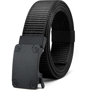 image:imageYOETEY Ratchet Tactical Belt for Men  15 Military Nylon Web Belts for Heavy Duty Work  Slide Buckle Fit PantsFrosted  Black