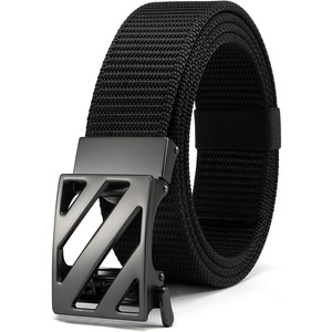 image:imageYOETEY Ratchet Tactical Belt for Men  15 Military Nylon Web Belts for Heavy Duty Work  Slide Buckle Fit PantsHollow Bright  Black