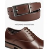 image:imageCHAOREN Reversible Belt Men 1 Piece  125 Leather Dress Belt  Trim to Fit for Elegant StyleBrownBlack