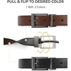 image:imageCHAOREN Reversible Belt Men 1 Piece  125 Leather Dress Belt  Trim to Fit for Elegant StyleBrownBlack