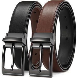 image:imageCHAOREN Reversible Belt Men 1 Piece  125 Leather Dress Belt  Trim to Fit for Elegant StyleBrownBlack