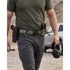 image:imageCHAOREN 15 Nylon Ratchet Belts for Men  Adjustable Casual Work Belt with Slide Buckle  Trim to FitFrosted Matte  Green Camo