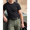 image:imageCHAOREN 15 Nylon Ratchet Belts for Men  Adjustable Casual Work Belt with Slide Buckle  Trim to FitFrosted Matte  Stitched Black