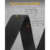 image:imageCHAOREN 15 Nylon Ratchet Belts for Men  Adjustable Casual Work Belt with Slide Buckle  Trim to FitFrosted Matte  Stitched Khaki