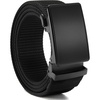 image:imageCHAOREN 15 Nylon Ratchet Belts for Men  Adjustable Casual Work Belt with Slide Buckle  Trim to FitBasic  Black