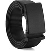 image:imageCHAOREN 15 Nylon Ratchet Belts for Men  Adjustable Casual Work Belt with Slide Buckle  Trim to FitFrosted Matte  Stitched Black