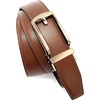 image:imageCHAOREN Mens Dress Belt  Ratchet Belt Leather 1 14 Comfort Click  Perfect Companion to Mens Dress ShoesGolden Buckle  Tan