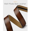 image:imageCHAOREN Ratchet Belt Replacement Strap 1 38 Leather Belt Strap for 40MM Slide Click BuckleDark Tan