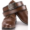 image:imageCHAOREN Ratchet Belt Replacement Strap 1 38 Leather Belt Strap for 40MM Slide Click BuckleDark Tan