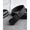image:imageCHAOREN Ratchet Belt Replacement Strap 1 38 Leather Belt Strap for 40MM Slide Click BuckleTop Grain Leather Black
