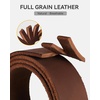 image:imageCHAOREN Ratchet Belt Replacement Strap 1 38 Leather Belt Strap for 40MM Slide Click BuckleTop Grain Leather Black