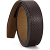 image:imageCHAOREN Ratchet Belt Replacement Strap 1 38 Leather Belt Strap for 40MM Slide Click BuckleCarbon Fiber Brown
