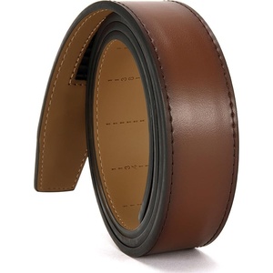 image:imageCHAOREN Ratchet Belt Replacement Strap 1 38 Leather Belt Strap for 40MM Slide Click BuckleDark Tan