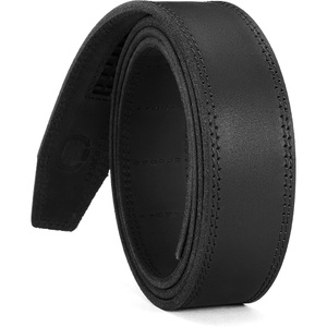 image:imageCHAOREN Ratchet Belt Replacement Strap 1 38 Leather Belt Strap for 40MM Slide Click BuckleTop Grain Leather Black