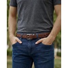 image:imageCHAOREN Mens Braided Leather Belt Casual Woven Leather Belt for Men 35mm Width for Dress Jeans GolfGradient Brown