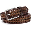 image:imageCHAOREN Mens Braided Leather Belt Casual Woven Leather Belt for Men 35mm Width for Dress Jeans GolfGradient Brown