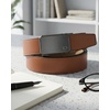 image:imageCHAOREN Ratchet Belt Men  35mm Mens Belt Leather for Casual Jeans  Versatile Fit Customizable StyleGrey Metal  Tan