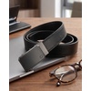 image:imageCHAOREN Ratchet Belt Men  35mm Mens Belt Leather for Casual Jeans  Versatile Fit Customizable StyleGun Metal  Full Grain Black