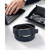 image:imageCHAOREN Ratchet Belt Men  35mm Mens Belt Leather for Casual Jeans  Versatile Fit Customizable StyleNavy Stone  Navy