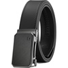 image:imageCHAOREN Ratchet Belt Men  35mm Mens Belt Leather for Casual Jeans  Versatile Fit Customizable StyleGun Metal  Black