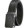 image:imageCHAOREN Ratchet Belt Men  35mm Mens Belt Leather for Casual Jeans  Versatile Fit Customizable StyleGun Metal  Full Grain Black