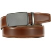 image:imageCHAOREN Mens Belt Leather Ratchet Belt 2 Pack  Customizable Fit Effortless Style 35mmCharcoal Depiction CognacImperial Black