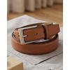 image:imageCHAOREN Leather Dress Belt Men 2 Pack  1 38 Mens Belts for Work Business Casual JeansClassic BlackTan