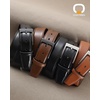 image:imageCHAOREN Leather Dress Belt Men 2 Pack  1 38 Mens Belts for Work Business Casual JeansCognacBlack