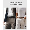 image:imageCHAOREN Leather Dress Belt Men 2 Pack  1 38 Mens Belts for Work Business Casual JeansCognacBlack