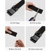 image:imageCHAOREN 15 Nylon Ratchet Belt Men  Casual Work Belt for Jeans  Quick Release Zinc Alloy Buckle Micro Adjustable Fit for EDC Everyday Wear Trim to FitFrosted Matte  Brown