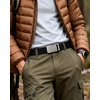 image:imageCHAOREN 15 Nylon Ratchet Belt Men  Casual Work Belt for Jeans  Quick Release Zinc Alloy Buckle Micro Adjustable Fit for EDC Everyday Wear Trim to FitSilver  Black