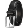 image:imageCHAOREN Mens Leather Belt  1 38 Dress Belt for Business amp Casual Wear  Reinforced Stitching Classic Style Comfortable Fit GiftBoxed Pairs with Suits Slacks and JeansClassic Black