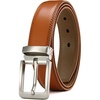 image:imageCHAOREN Mens Leather Belt  1 38 Dress Belt for Business amp Casual Wear  Reinforced Stitching Classic Style Comfortable Fit GiftBoxed Pairs with Suits Slacks and JeansTan 32mm