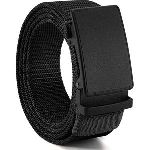 image:imageCHAOREN 15 Nylon Ratchet Belt Men  Casual Work Belt for Jeans  Quick Release Zinc Alloy Buckle Micro Adjustable Fit for EDC Everyday Wear Trim to FitFrosted Matte  Black