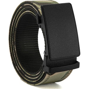 image:imageCHAOREN 15 Nylon Ratchet Belt Men  Casual Work Belt for Jeans  Quick Release Zinc Alloy Buckle Micro Adjustable Fit for EDC Everyday Wear Trim to FitFrosted Matte  Green Camo