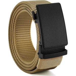 image:imageCHAOREN 15 Nylon Ratchet Belt Men  Casual Work Belt for Jeans  Quick Release Zinc Alloy Buckle Micro Adjustable Fit for EDC Everyday Wear Trim to FitFrosted Matte  Classic Coyote