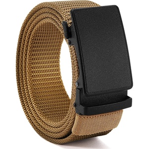 image:imageCHAOREN 15 Nylon Ratchet Belt Men  Casual Work Belt for Jeans  Quick Release Zinc Alloy Buckle Micro Adjustable Fit for EDC Everyday Wear Trim to FitFrosted Matte  Coyote Bronze