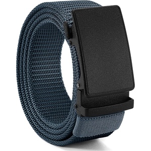 image:imageCHAOREN 15 Nylon Ratchet Belt Men  Casual Work Belt for Jeans  Quick Release Zinc Alloy Buckle Micro Adjustable Fit for EDC Everyday Wear Trim to FitFrosted Matte  Navy
