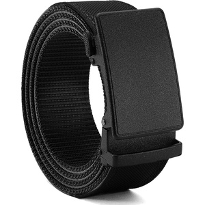 image:imageCHAOREN 15 Nylon Ratchet Belt Men  Casual Work Belt for Jeans  Quick Release Zinc Alloy Buckle Micro Adjustable Fit for EDC Everyday Wear Trim to FitFrosted Matte  Stitched Black