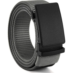 image:imageCHAOREN 15 Nylon Ratchet Belt Men  Casual Work Belt for Jeans  Quick Release Zinc Alloy Buckle Micro Adjustable Fit for EDC Everyday Wear Trim to FitFrosted Matte  Grey