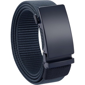 image:imageCHAOREN 15 Nylon Ratchet Belt Men  Casual Work Belt for Jeans  Quick Release Zinc Alloy Buckle Micro Adjustable Fit for EDC Everyday Wear Trim to FitNavy 35mm