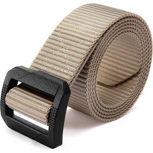 image:imageCHAOREN Tactical Belt Men  Nylon EDC Belt for Military CCW  QuickRelease Buckle Frayresistant Tail Reliable Support for Duty Work HikingKhaki