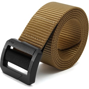 image:imageCHAOREN Tactical Belt Men  Nylon EDC Belt for Military CCW  QuickRelease Buckle Frayresistant Tail Reliable Support for Duty Work HikingMetal Free Coyote Brown