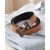 image:imageCHAOREN Boys Reversible Dress Belt 1 Piece  1 Leather Belt for Kids  1 Belt 2 Colors Classic Style Trimtofit Comfortable Fit School uniforms and everyday wearBlackTan