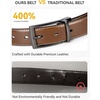 image:imageCHAOREN Boys Reversible Dress Belt 1 Piece  1 Leather Belt for Kids  1 Belt 2 Colors Classic Style Trimtofit Comfortable Fit School uniforms and everyday wearBlackRaw Umber