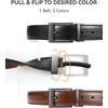 image:imageCHAOREN Boys Reversible Dress Belt 1 Piece  1 Leather Belt for Kids  1 Belt 2 Colors Classic Style Trimtofit Comfortable Fit School uniforms and everyday wearBlackLight Brown